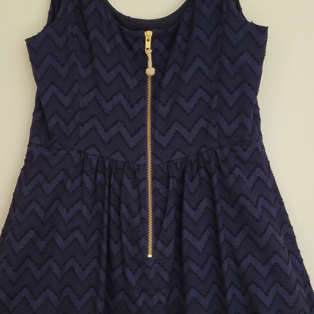 VINEYARD VINES Navy Cotton Fit and Flare - Size 8 - Picture 4 of 7